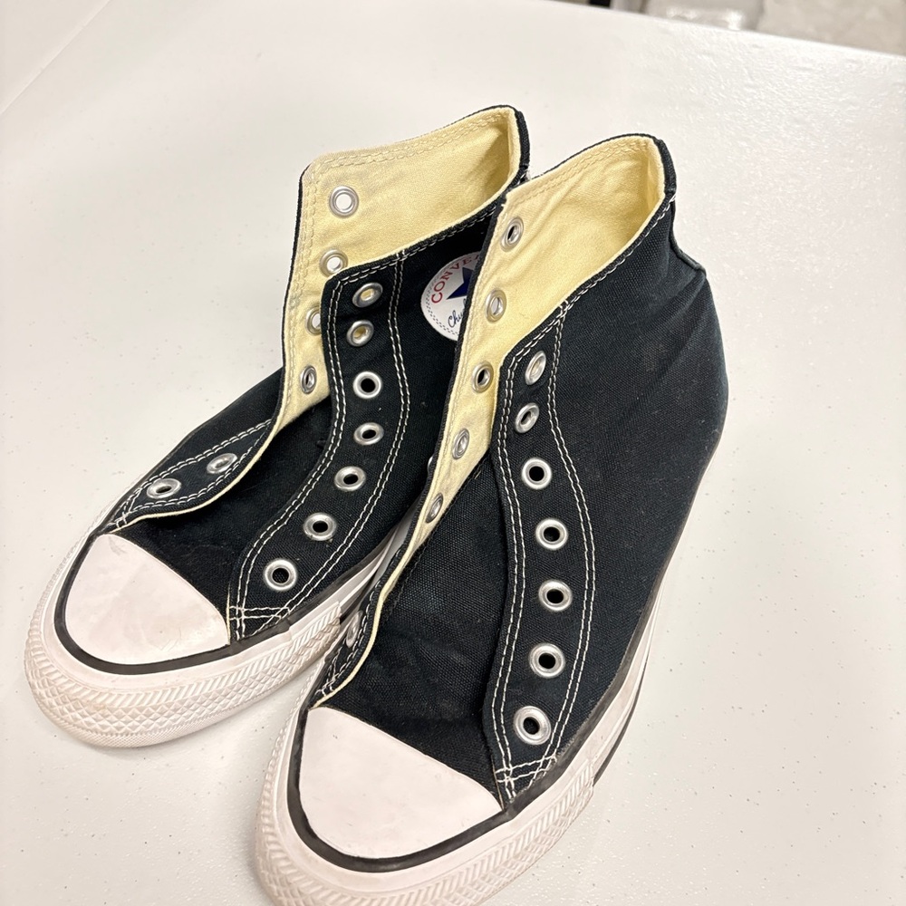Black and White Converse High-Top Sneakers